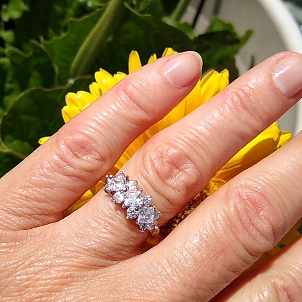 Sterling Silver Dancing 'Diamonds' Ring - image 8